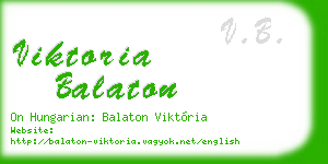 viktoria balaton business card